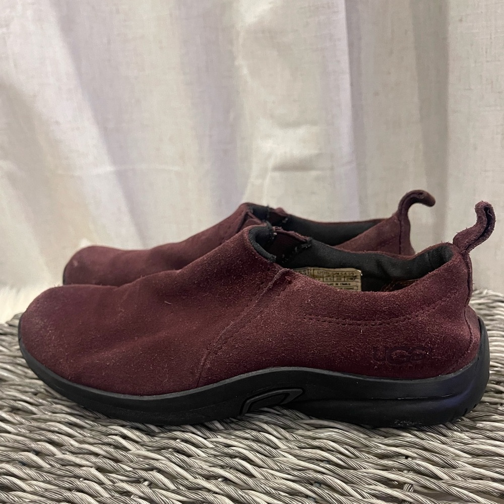 UGG Women's Moccasin Slip-On Shoes in Burgundy